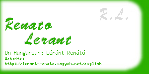 renato lerant business card
